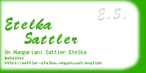 etelka sattler business card